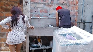 My Neighbor Is Doing His Laundry and I Started Inviting Him to Have a Romantic Dinner in a Very Flirtatious and Sexy Way.