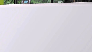 3D Animated Sex Videos Gorgeous Asian Babe Masturbates with a Cucumber at the Gym