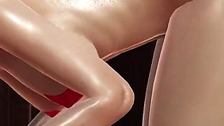 Sultry Blonde Silvia in a Red Dress - Reverse Cowgirl Anal Doggystyle Sex POV Creampie in Tight Pussy 3D Hentai Rule34 Animation