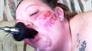 Throat Slave Fuck Machine Training Piggys Wet Ass Mouth and Slop Bowl