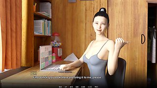 Anime fantasy with Misskitty2k in a one-piece swimsuit brought to life in cartoon style