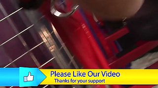 tied to a sex chair and fucked by sex machine while electro stimulated