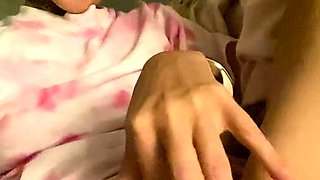 Amateur young teen solo masturbation on her livingroom