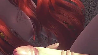 Red Head Ariella Oral Sex Blowjob and Cumshot - Sexy Anime Girl Sucks Cock in Honey Select 2 3D Animation Hentai