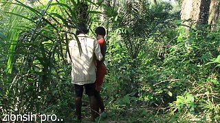 African Lovers in Bush Fucking