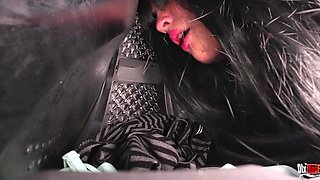 Trapped in the Washing Machine, Stepmother Is Fucked in the Ass by Her Stepson Spanish Version