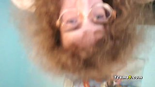 Sexy Trans Girlfriend Sucks and Licks Boyfriend's dick