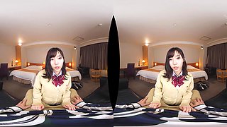 Mei Satsuki in The Big Tit's Schoolgirl Fucks the Masochistic Man After Work - TMAVR