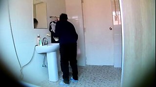 Korean Stepdaughter soaping in bathroom (hidden cam)