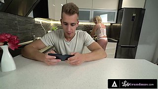 LUSTY GRANDMAS - Gorgeous GILF With Big Tits Gets Her Mature Pussy Fucked By A Stud: Porn