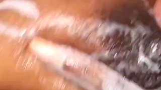 In the Shower Bouncing Squeezing Washing My Huge Tits