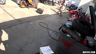 Chesty tattooed perv taylor skye disrobes and fucks in public