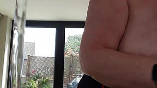 Almost Caught in the Act... Tits Hanging
