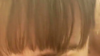 Mature Marie Sucking the Cum Out and Showing Cum in Mouth POV