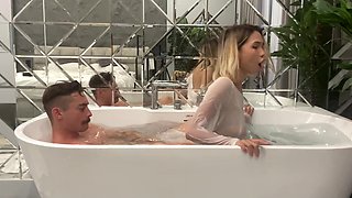 Beautiful Russian Asian Karina Lil is polishing a nice thicc cock