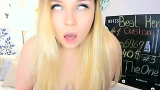 Cute Blonde Loves Milk Anal And Pussy Fuck