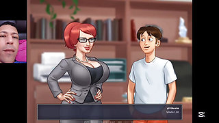 Hard sex with the chemistry teacher, her huge tits and ass take all my milk 💦 out of me