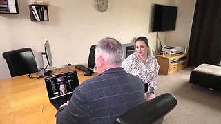 Big Boob BBW Home Inspection Blowjob with British MILF