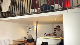 Cheating slut can't help herself when resisting two big black boners