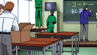 Horny anime lesbian teens skip class to lick pussy