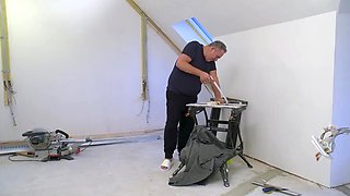 Old guy fucking a leggy European teen big fucking time