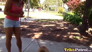 Busty Filipina Mia Li Sucks Stranger's Big Dick on the Street
