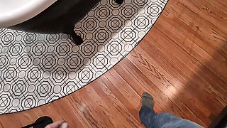 Wife cucks husband with a Big Black Cock creampie and eats it