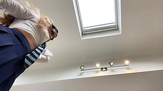 Spreading amateur ass wide POV