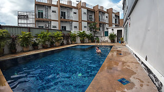 Sfw Playing About in Our Swimming Pool