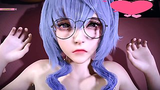 Beauty Lustful Young Girl - 3D Animation