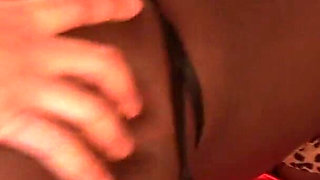 Ebony Slut Gets Hardcore Threesome Fuck