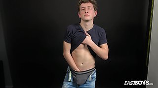 Solo handsome boy Alan McKenzie show his teenage body