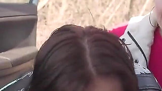 Public Blowjob Turn by Turn During the Car Trip