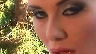 Attractive blonde with big tits masturbating