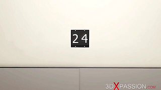 Salacious squeeze at 3d animation porn