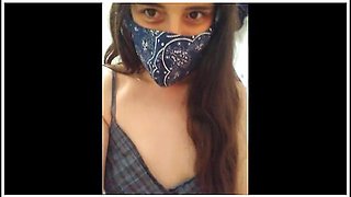 Cute Dress Nasty Gross Facemask Fetish Hairy Pussy Camgirl Pees Toilet & Uses Face Mask Toilet Paper