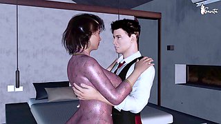 Horny Indian aunty Savita Bhabhi gets intimate with her neighbor