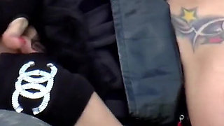 Blonde big ass tattooed chick loves hard doggy fuck
