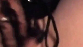 Mature blonde gets toyed outside