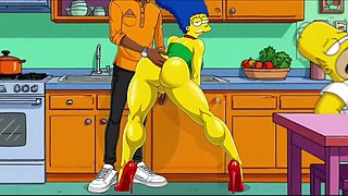 Marge Fucked While Homer's Takes a Nap - 2D Simpsons Animation