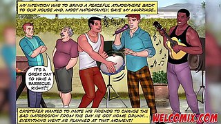 Pervert Father-In-Law Fucks Daughter-In-Law at Backyard BBQ Party - Anal & Big Tits Hentai