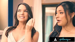 Girlsway - maids of honor Octavia Red, ivy ireland, & karina valentina orgy bride Lily Labeau