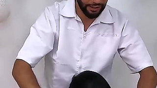 Masseuse Warms Her Pussy and Ends up Fucking Her on the Gurney