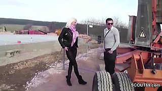 Hot German Big Tit Teen Seduce to Fuck Outdoor by Stranger