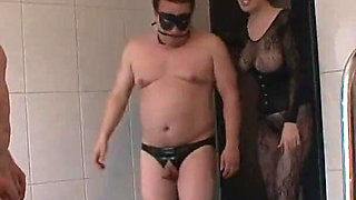 Sexy babe with huge tits dominates wild and hot BDSM