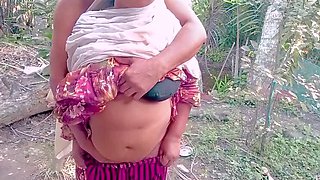 Outdoor Sex Video: Muslim Wife Fucks Hindu Dada in Jungle - Anal, Blowjob, Desi Bengali HD