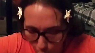 Best friends girlfriend sucks cock