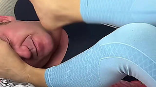 Foot Domination Bondage Tied to Smell Feet