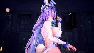 [mmd] Stickysticky; Bunny Girl; Lap Dance; Jerking off