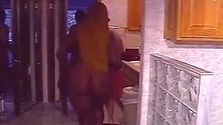 Three Black Bbw Pleasing Two White Cocks